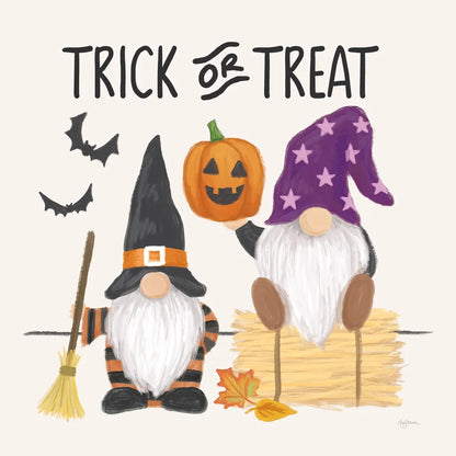 Halloween Gnomes III by Mary Urban. SKU 76304a. Archival Giclee Fine art print for wall decor.