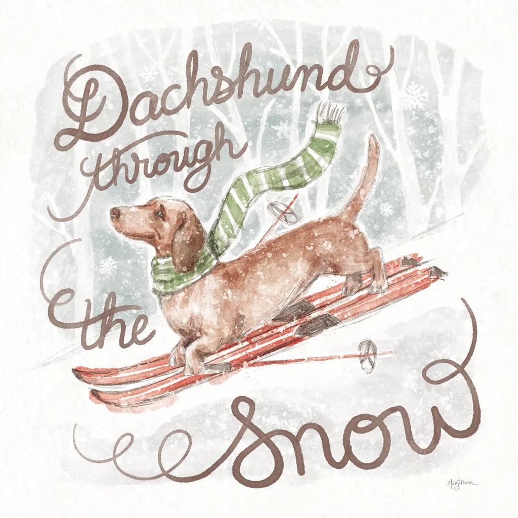 Happy Pawliday II by Mary Urban. SKU 86716a. Archival Giclee Fine art print for wall decor.