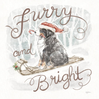 Happy Pawliday IV by Mary Urban. SKU 86718a. Archival Giclee Fine art print for wall decor.