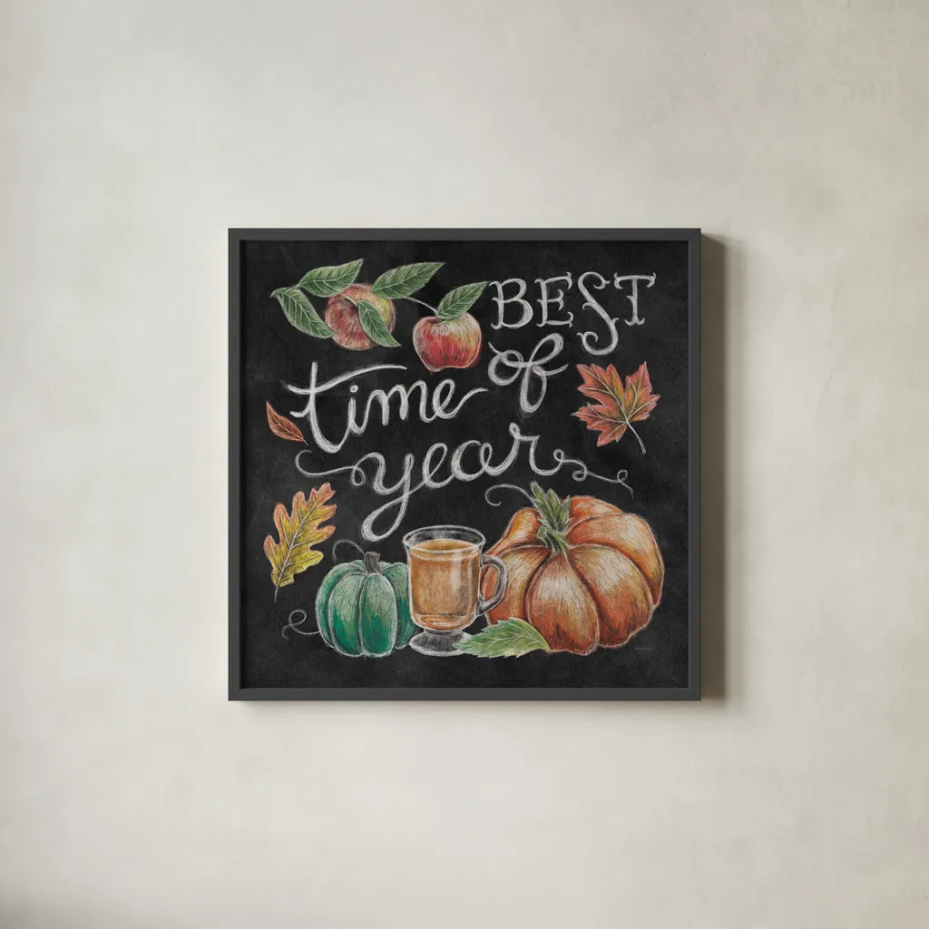 Harvest Chalk IV by Mary Urban. Shown in a sleek black glass frame for a contemporary gallery look. Available as an archival giclee rolled canvas, fine art paper, or poster print. SKU 55877a.