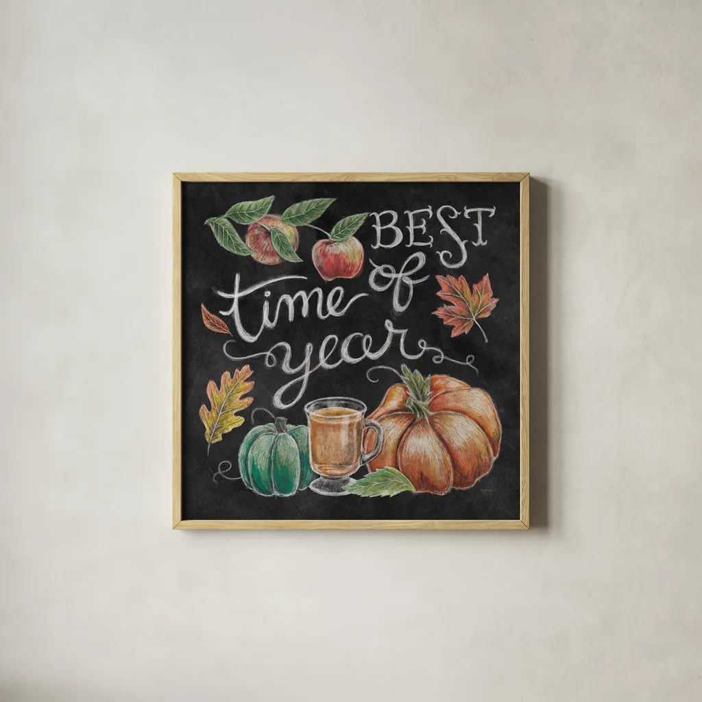Harvest Chalk IV by Mary Urban. Shown in a natural wood glass frame for a timeless modern aesthetic. Available as an archival giclee rolled canvas, fine art paper, or poster print. SKU 55877a.