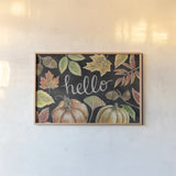 Harvest Chalk IX by Mary Urban. shown as a paper print in a natural frame. Available as a archival giclee rolled canvas, fine art paper, or poster print. SKU 55882i.