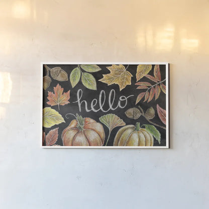 Harvest Chalk IX by Mary Urban. shown as a paper print in a white frame. Available as a archival giclee rolled canvas, fine art paper, or poster print. SKU 55882i.