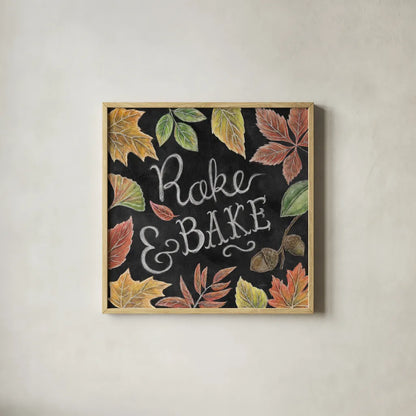 Harvest Chalk V by Mary Urban. Shown in a natural wood glass frame for a timeless modern aesthetic. Available as an archival giclee rolled canvas, fine art paper, or poster print. SKU 55878a.