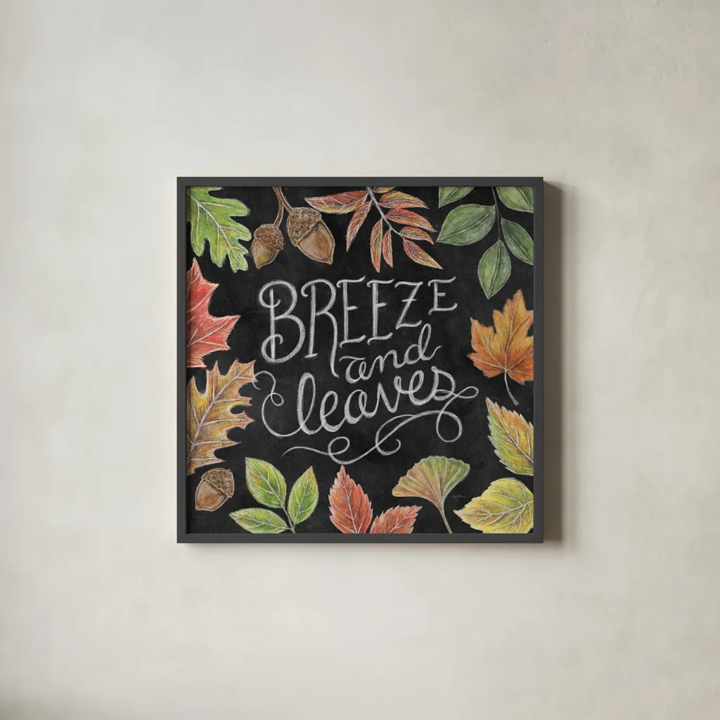 Harvest Chalk VI by Mary Urban. Shown in a sleek black glass frame for a contemporary gallery look. Available as an archival giclee rolled canvas, fine art paper, or poster print. SKU 55879a.