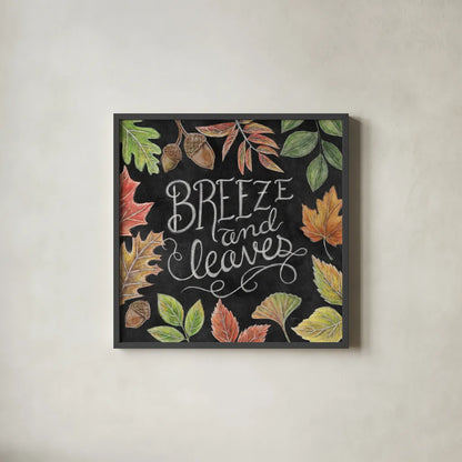 Harvest Chalk VI by Mary Urban. Shown in a sleek black glass frame for a contemporary gallery look. Available as an archival giclee rolled canvas, fine art paper, or poster print. SKU 55879a.