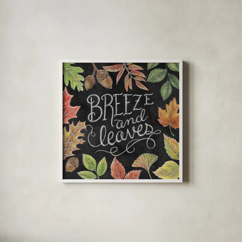 Harvest Chalk VI by Mary Urban. Shown in a crisp white glass frame for a clean and minimalist style. Available as an archival giclee rolled canvas, fine art paper, or poster print. SKU 55879a.