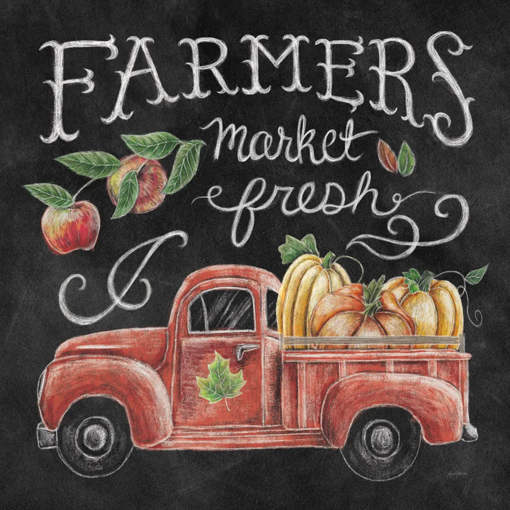 Harvest Chalk VII by Mary Urban. SKU 55880a. Archival Giclee Fine art print for wall decor.