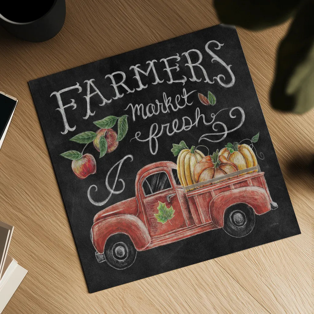 Harvest Chalk VII by Mary Urban. Shown as a detailed flat fine art print, highlighting archival giclee quality. Available as an archival giclee rolled canvas, fine art paper, or poster print. SKU 55880a.