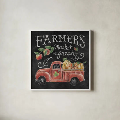 Harvest Chalk VII by Mary Urban. Shown in a crisp white glass frame for a clean and minimalist style. Available as an archival giclee rolled canvas, fine art paper, or poster print. SKU 55880a.