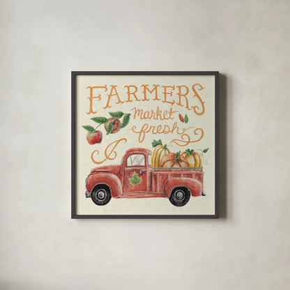 Harvest Chalk VII Linen by Mary Urban. Shown in a sleek black glass frame for a contemporary gallery look. Available as an archival giclee rolled canvas, fine art paper, or poster print. SKU 57906a.