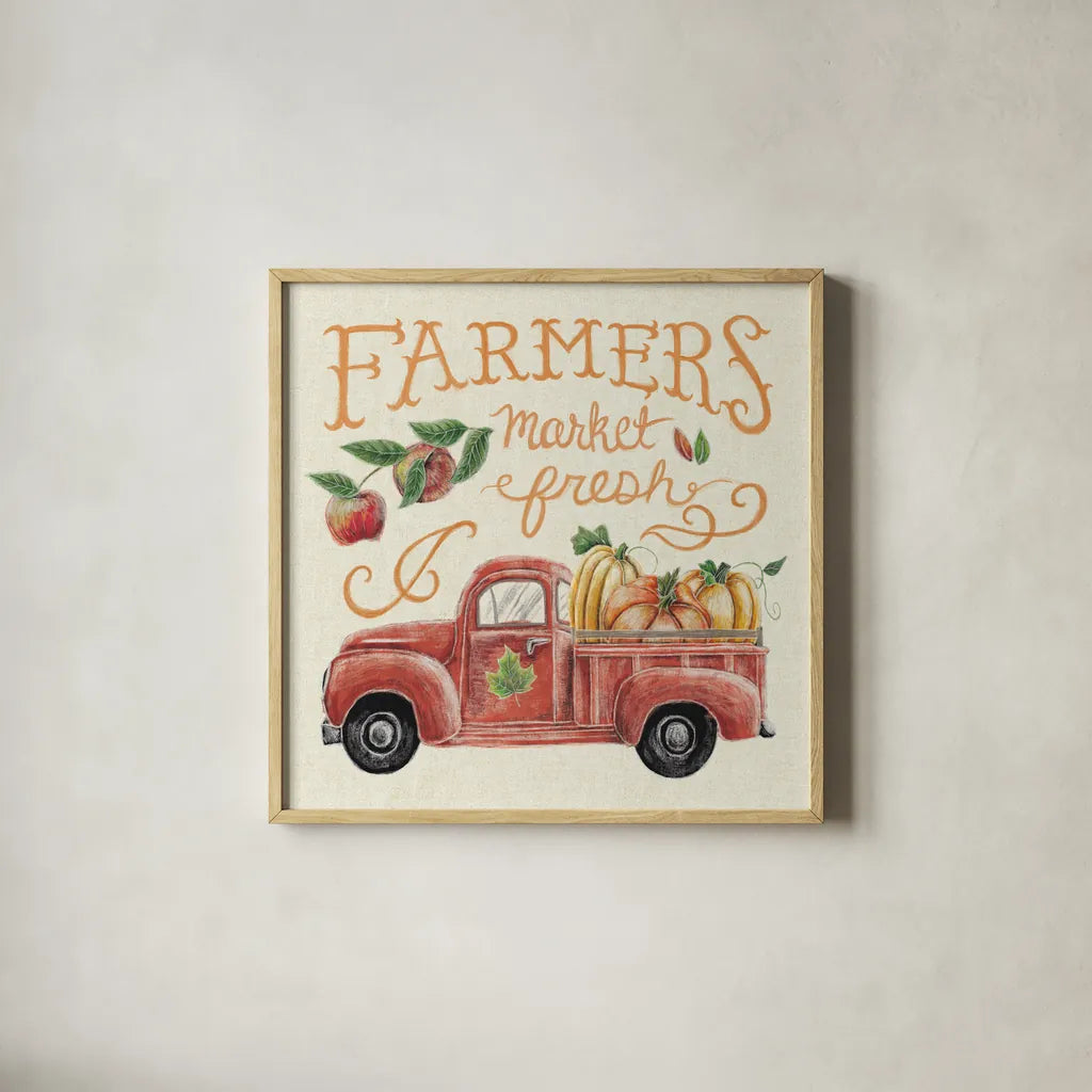 Harvest Chalk VII Linen by Mary Urban. Shown in a natural wood glass frame for a timeless modern aesthetic. Available as an archival giclee rolled canvas, fine art paper, or poster print. SKU 57906a.