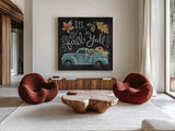 Harvest Chalk VIII by Mary Urban. Shown as extra-large giant wall art in a modern living room. Available as an archival giclee rolled canvas, fine art paper, or poster print. SKU 55881a.