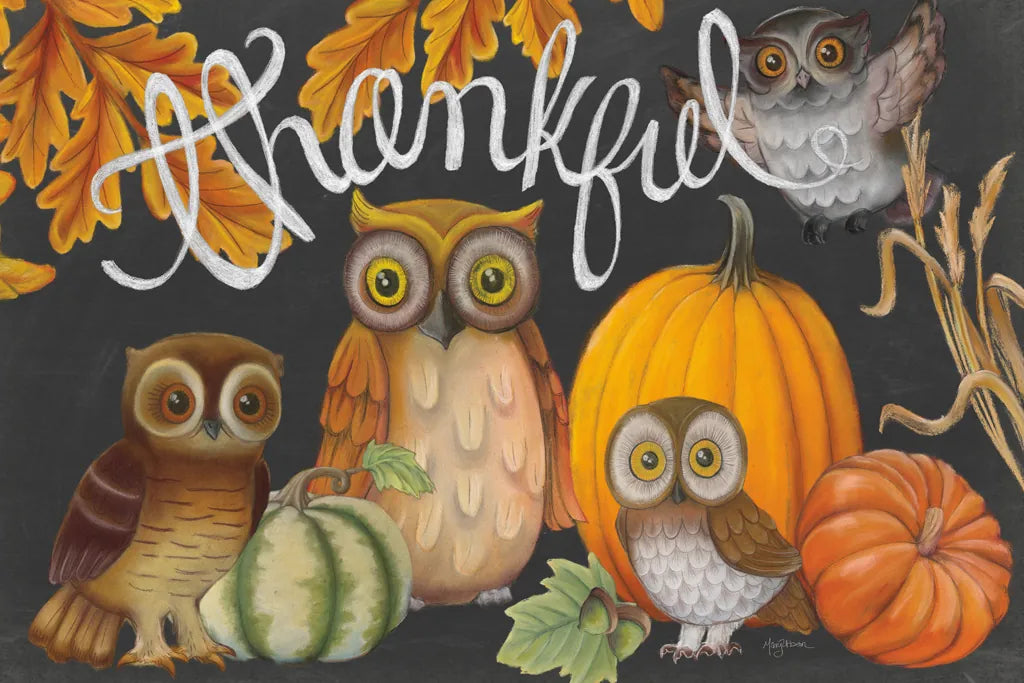 Harvest Owl III by Mary Urban. SKU 30903i. Archival Giclee Fine art print for wall decor.