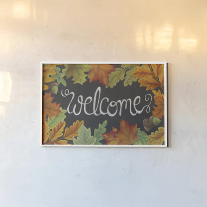 Harvest Owl V by Mary Urban. shown as a paper print in a white frame. Available as a archival giclee rolled canvas, fine art paper, or poster print. SKU 30905i.