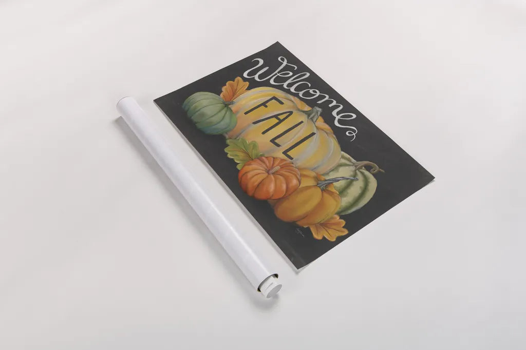 Harvest Owl VI by Mary Urban. shown as a rolled paper print. Available as archival giclee rolled canvas, fine art paper, or poster print. SKU 30906i.