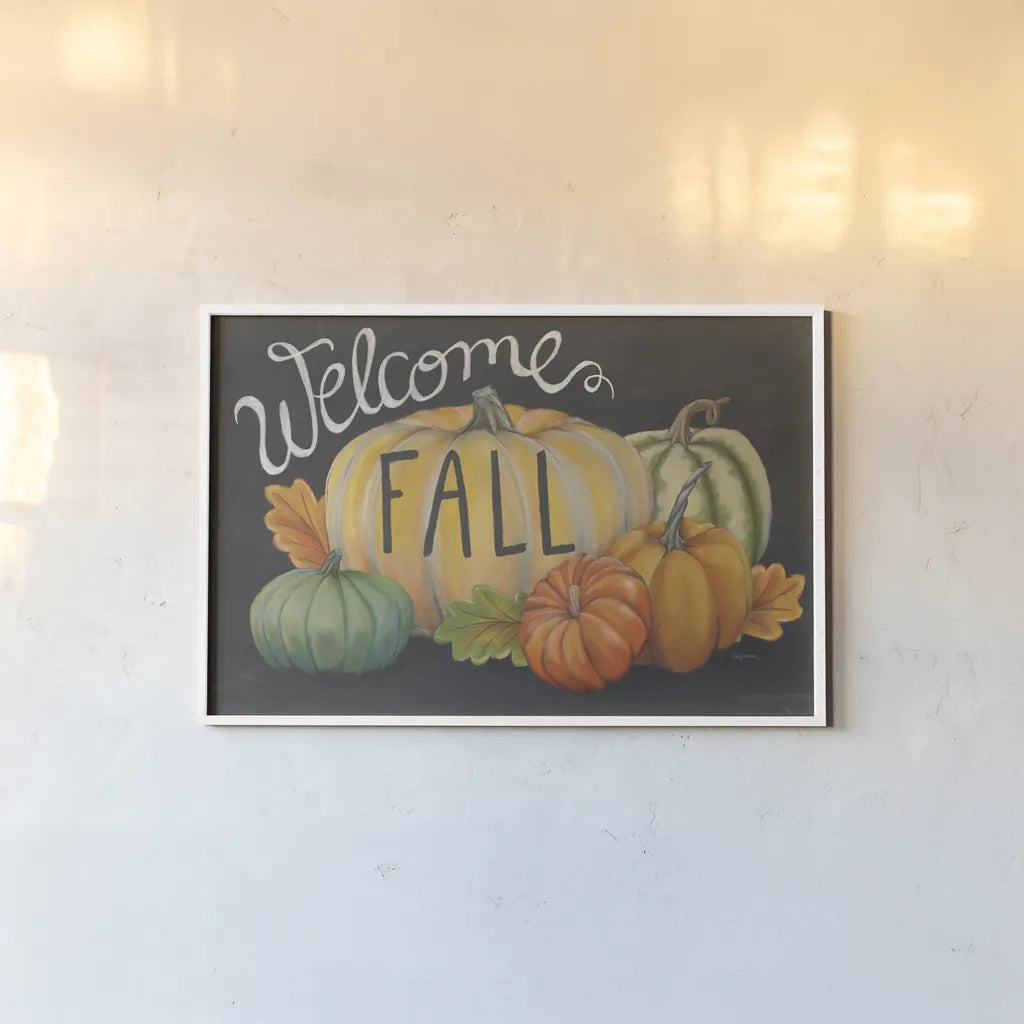 Harvest Owl VI by Mary Urban. shown as a paper print in a white frame. Available as a archival giclee rolled canvas, fine art paper, or poster print. SKU 30906i.