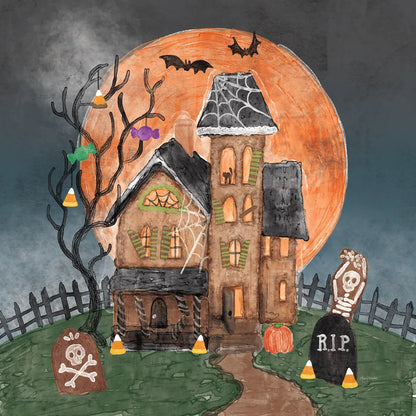 Haunted Villa by Mary Urban. SKU 57130a. Archival Giclee Fine art print for wall decor.