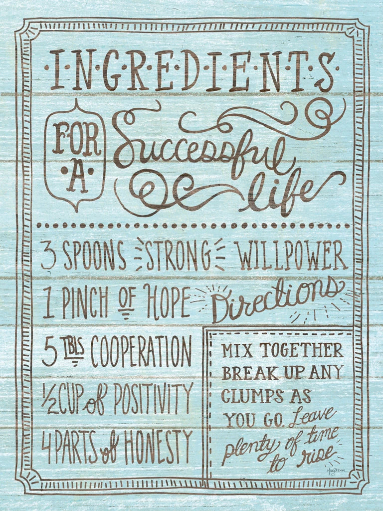 Ingredients For Life I Blue by Mary Urban