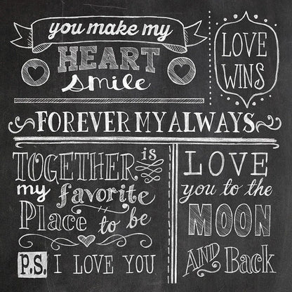 Inspiration Chalkboard I by Mary Urban. SKU 25337a. Archival Giclee Fine art print for wall decor.