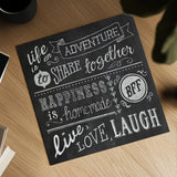 Inspiration Chalkboard II by Mary Urban. Shown as a detailed flat fine art print, highlighting archival giclee quality. Available as an archival giclee rolled canvas, fine art paper, or poster print. SKU 25338a.