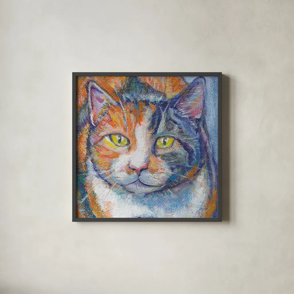 JuJu Bee Crop by Mary Urban. Shown in a sleek black glass frame for a contemporary gallery look. Available as an archival giclee rolled canvas, fine art paper, or poster print. SKU 27190a.