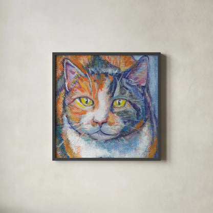 JuJu Bee Crop by Mary Urban. Shown in a sleek black glass frame for a contemporary gallery look. Available as an archival giclee rolled canvas, fine art paper, or poster print. SKU 27190a.