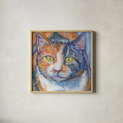 JuJu Bee Crop by Mary Urban. Shown in a natural wood glass frame for a timeless modern aesthetic. Available as an archival giclee rolled canvas, fine art paper, or poster print. SKU 27190a.