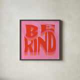 Kind Words I by Mary Urban. Shown in a sleek black glass frame for a contemporary gallery look. Available as an archival giclee rolled canvas, fine art paper, or poster print. SKU 97050a.