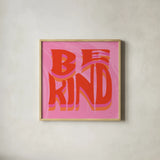 Kind Words I by Mary Urban. Shown in a natural wood glass frame for a timeless modern aesthetic. Available as an archival giclee rolled canvas, fine art paper, or poster print. SKU 97050a.