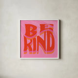 Kind Words I by Mary Urban. Shown in a crisp white glass frame for a clean and minimalist style. Available as an archival giclee rolled canvas, fine art paper, or poster print. SKU 97050a.