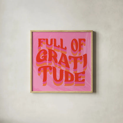 Kind Words II by Mary Urban. Shown in a natural wood glass frame for a timeless modern aesthetic. Available as an archival giclee rolled canvas, fine art paper, or poster print. SKU 97051a.