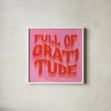 Kind Words II by Mary Urban. Shown in a crisp white glass frame for a clean and minimalist style. Available as an archival giclee rolled canvas, fine art paper, or poster print. SKU 97051a.