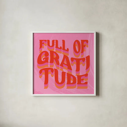 Kind Words II by Mary Urban. Shown in a crisp white glass frame for a clean and minimalist style. Available as an archival giclee rolled canvas, fine art paper, or poster print. SKU 97051a.