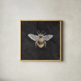 Late Summer Harvest Bee I by Mary Urban. Shown in a natural wood glass frame for a timeless modern aesthetic. Available as an archival giclee rolled canvas, fine art paper, or poster print. SKU 81824a.