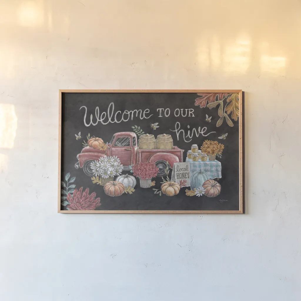 Late Summer Harvest I by Mary Urban. shown as a paper print in a natural frame. Available as a archival giclee rolled canvas, fine art paper, or poster print. SKU 81203i.