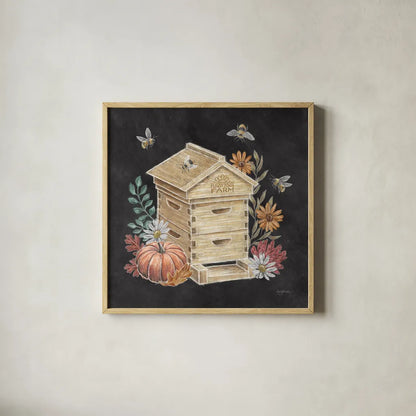 Late Summer Harvest IV by Mary Urban. Shown in a natural wood glass frame for a timeless modern aesthetic. Available as an archival giclee rolled canvas, fine art paper, or poster print. SKU 81206a.