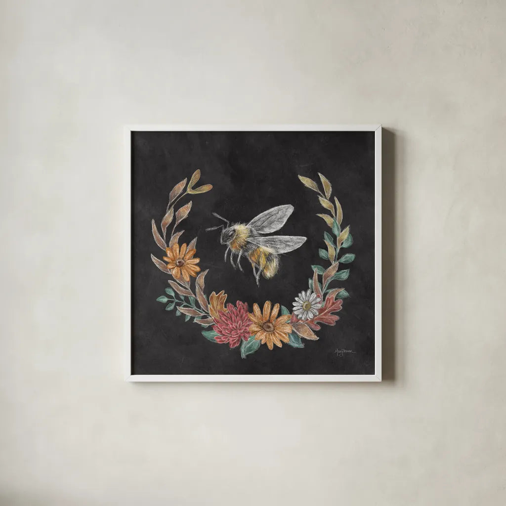 Late Summer Harvest IX by Mary Urban. Shown in a crisp white glass frame for a clean and minimalist style. Available as an archival giclee rolled canvas, fine art paper, or poster print. SKU 81211a.