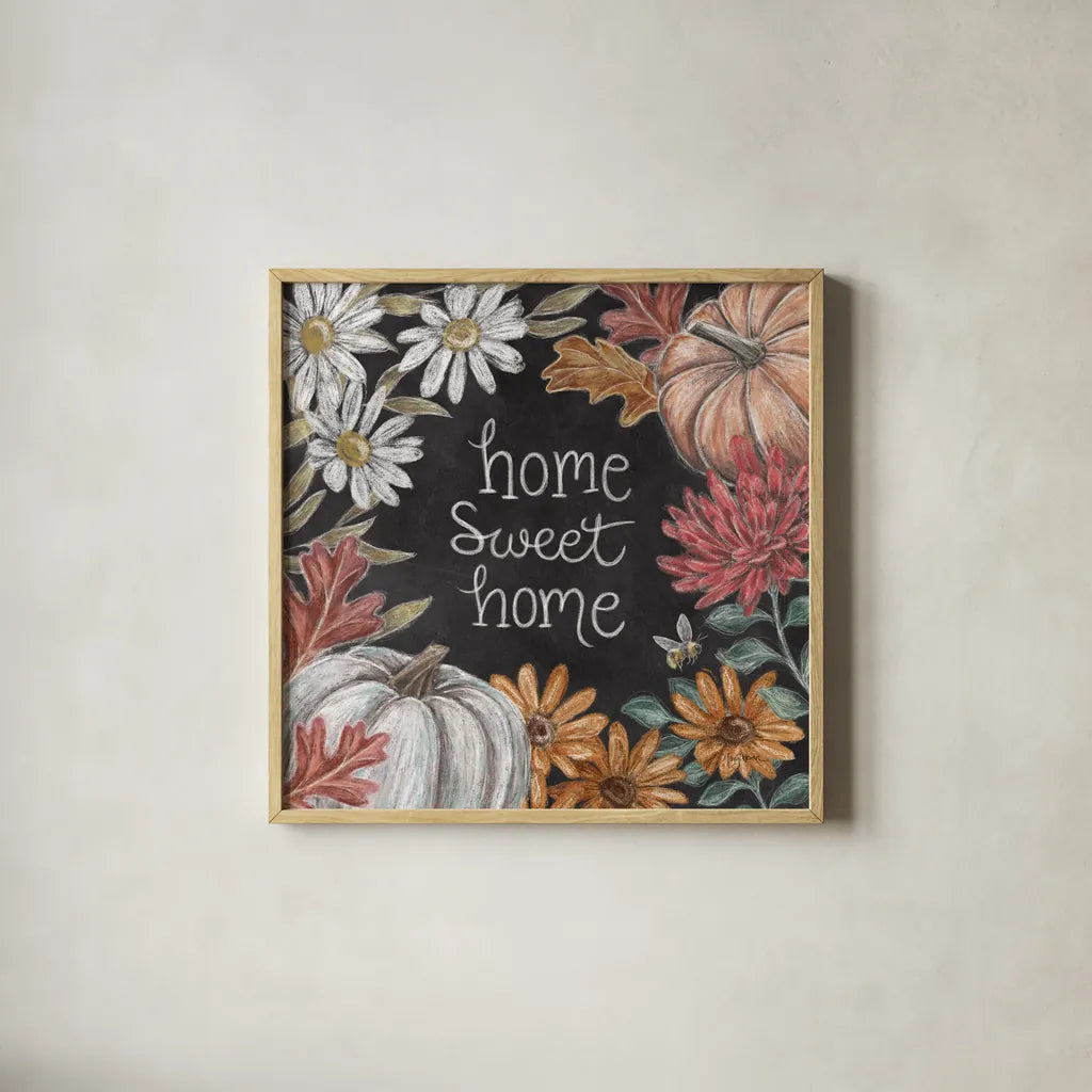 Late Summer Harvest VII by Mary Urban. Shown in a natural wood glass frame for a timeless modern aesthetic. Available as an archival giclee rolled canvas, fine art paper, or poster print. SKU 81209a.