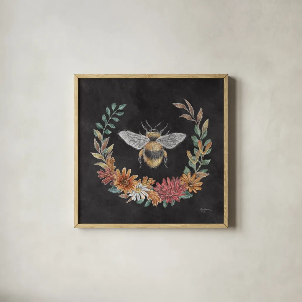 Late Summer Harvest VIII by Mary Urban. Shown in a natural wood glass frame for a timeless modern aesthetic. Available as an archival giclee rolled canvas, fine art paper, or poster print. SKU 81210a.