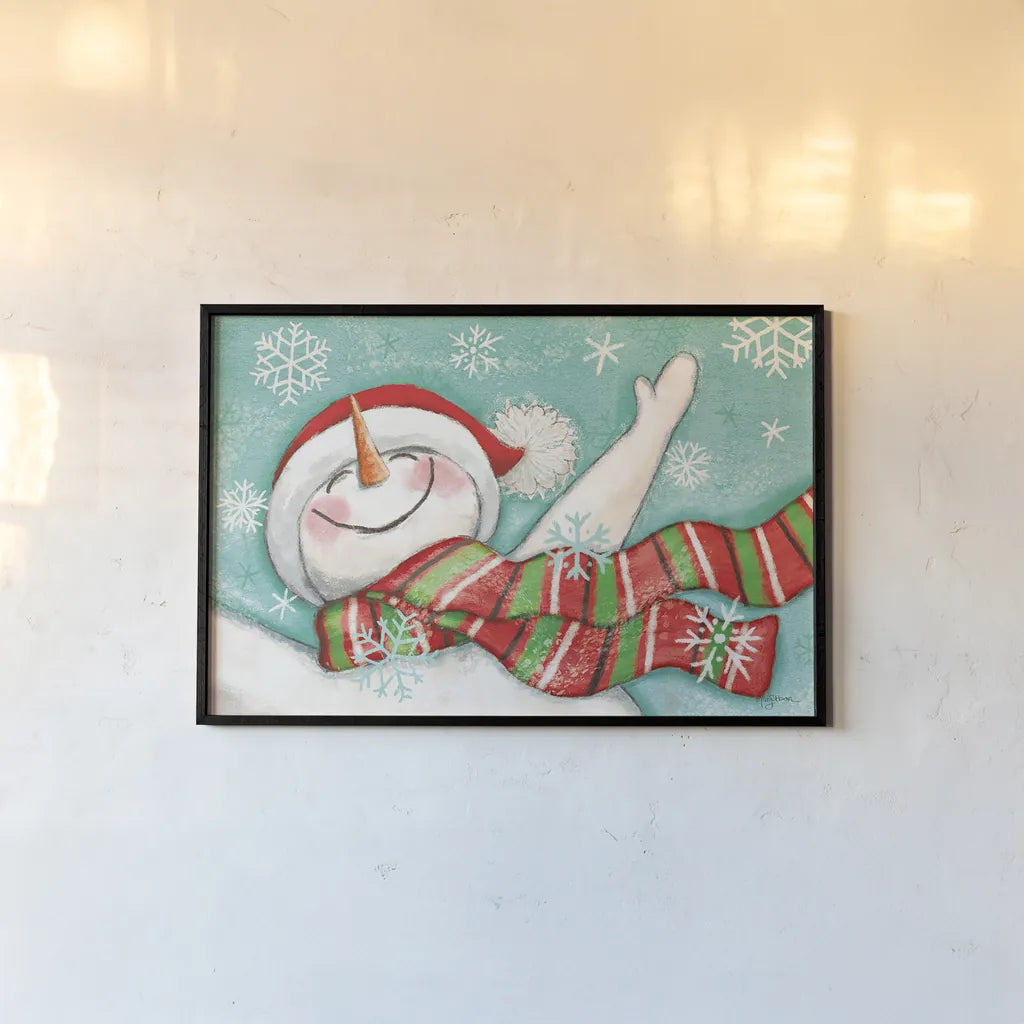 Let it Snow I by Mary Urban. shown as a paper print in a black flame. Available as a archival giclee rolled canvas, fine art paper, or poster print. SKU 45307i.