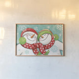 Let it Snow II by Mary Urban. shown as a paper print in a natural frame. Available as a archival giclee rolled canvas, fine art paper, or poster print. SKU 45308i.