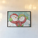 Let it Snow II Eyes Open by Mary Urban. shown as a paper print in a black flame. Available as a archival giclee rolled canvas, fine art paper, or poster print. SKU 46160i.
