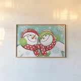 Let it Snow II Eyes Open by Mary Urban. shown as a paper print in a natural frame. Available as a archival giclee rolled canvas, fine art paper, or poster print. SKU 46160i.