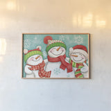 Let it Snow III by Mary Urban. shown as a paper print in a natural frame. Available as a archival giclee rolled canvas, fine art paper, or poster print. SKU 45309i.