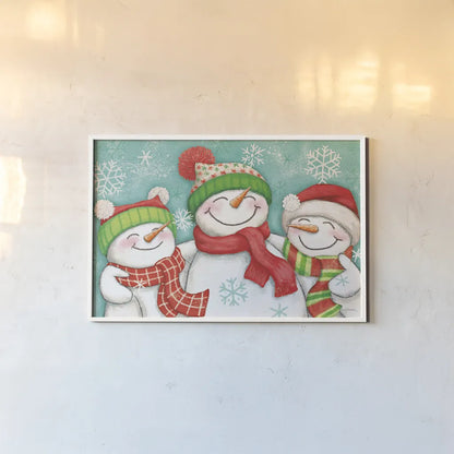 Let it Snow III by Mary Urban. shown as a paper print in a white frame. Available as a archival giclee rolled canvas, fine art paper, or poster print. SKU 45309i.
