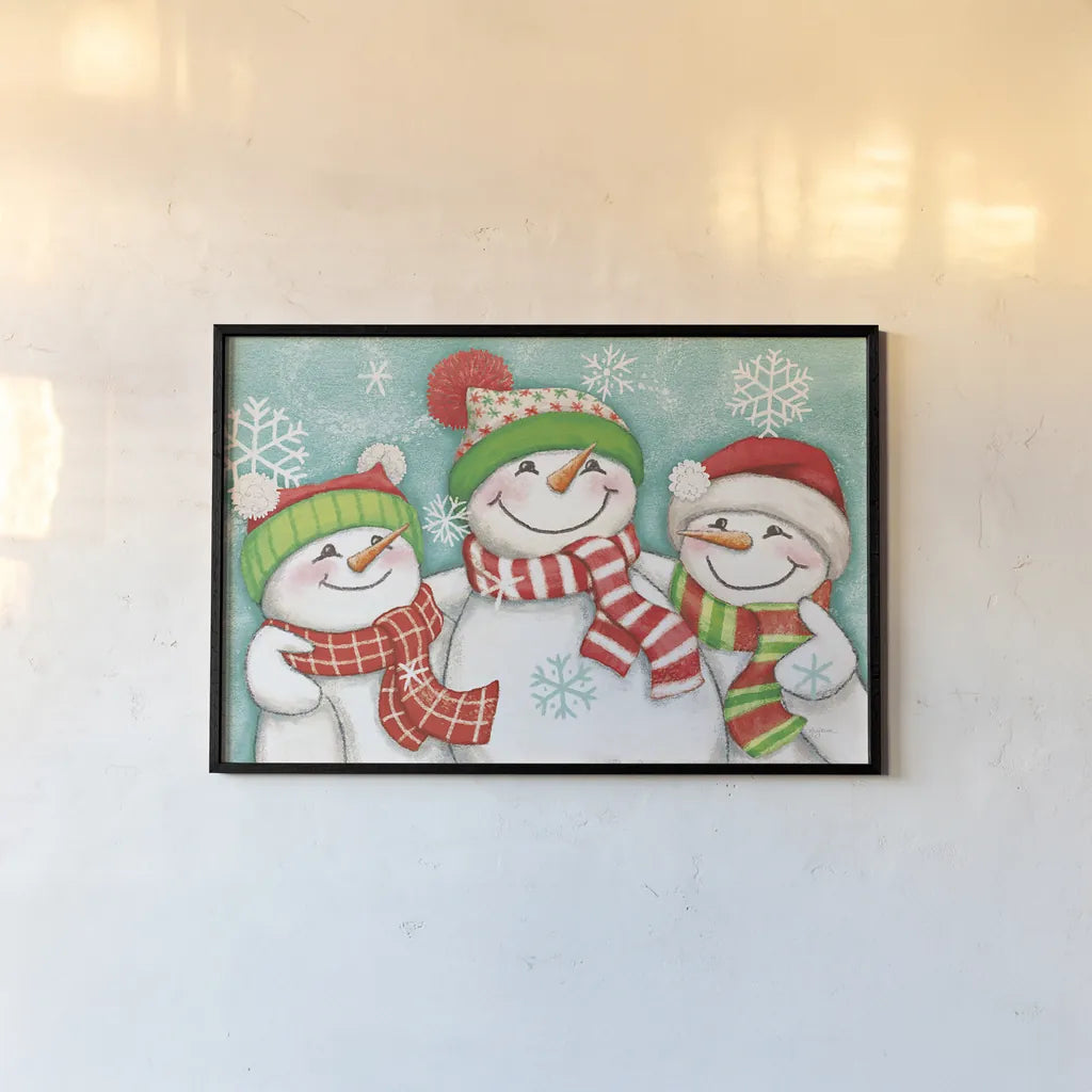 Let it Snow III Eyes Open by Mary Urban. shown as a paper print in a black flame. Available as a archival giclee rolled canvas, fine art paper, or poster print. SKU 46161i.