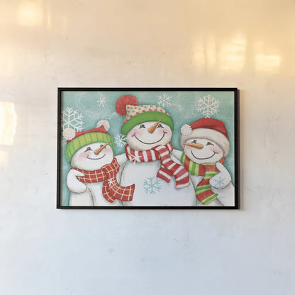 Let it Snow III Eyes Open by Mary Urban. shown as a paper print in a black flame. Available as a archival giclee rolled canvas, fine art paper, or poster print. SKU 46161i.