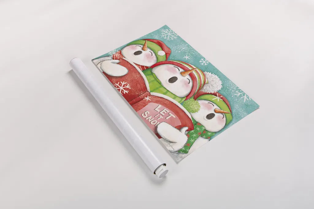 Let it Snow IV by Mary Urban. shown as a rolled paper print. Available as archival giclee rolled canvas, fine art paper, or poster print. SKU 45310i.