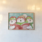 Let it Snow IV by Mary Urban. shown as a paper print in a natural frame. Available as a archival giclee rolled canvas, fine art paper, or poster print. SKU 45310i.